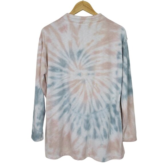 MAX STUDIO PERFORMANCE TIE DIE PRINT HI LOW SWEATER - Picture 6 of 8